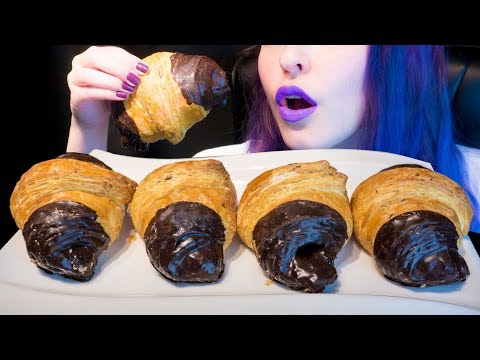 ASMR: Huge Chocolate Filled Croissants | Super Crunch 🥐 ~ Relaxing Eating [No Talking|V] 😻