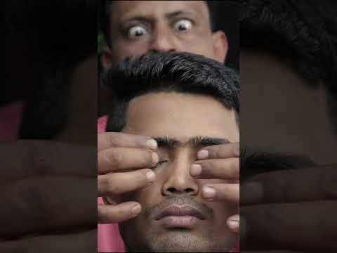 headache relief massage with neck crack,ear crack,nasal bridge crack #shorts