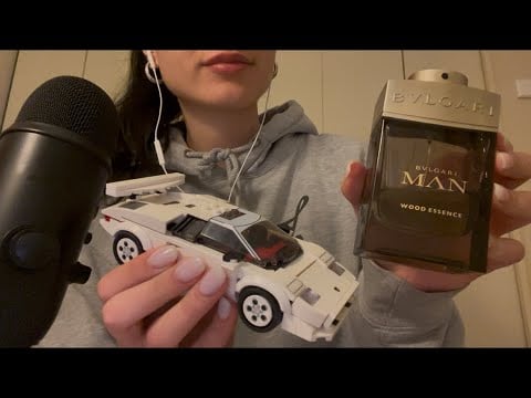 ASMR random triggers from my brothers room (tingle assortment)