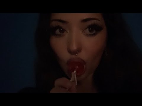 Lollipop asmr with dark lighting 💋