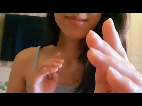 ASMR Hand Sounds For Sleep 🌙 hand movement, finger fluttering, nail tapping, palm tapping,focus test