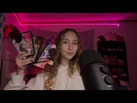 ASMR phone case haul🤳☁️ (tapping and scratching)