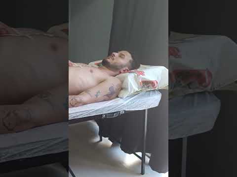 ASMR CHEST SPORTS THERAPY MASSAGE  #massage #chest #shortvideo #asmr #satisfying #sleep  #relax