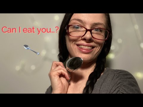 ASMR EATING YOU 🥄👄 #asmr #asmrsounds #asmrroleplay #asmreating