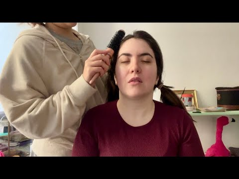 #asmr minha amiga me arrumando pra ir pra academia