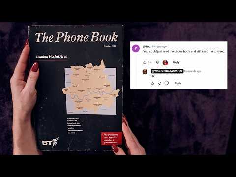 Reading the Phone Book 💤 ASMR 💤 To Send you to Sleep