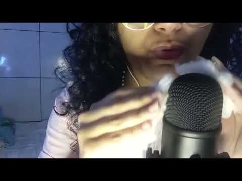 ASMR ALGODÃO/na tela e no microfone/Mouth sounds