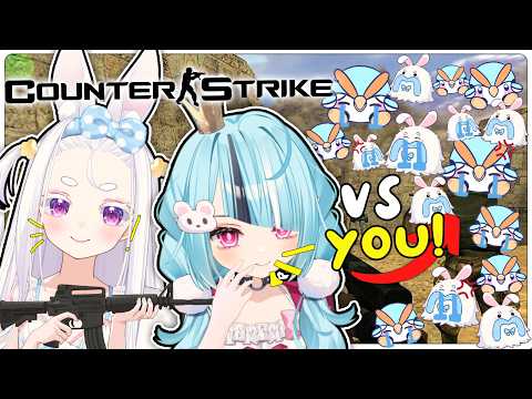 100 Ojisans VS 2 Brats! 😭 【Counter-Strike Source】With @miwapeito