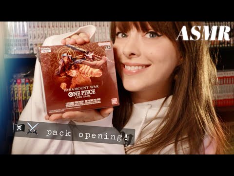 ASMR⚔️ 🏴‍☠️ Paramount War Box Break! Whispered One Piece TCG Booster Pack Card Opening!