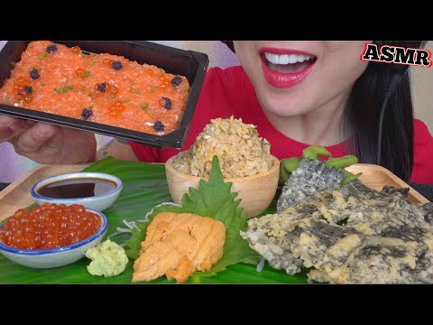 ASMR NEW WAY TO EAT SUSHI (CRUNCHY EATING SOUNDS) LIGHT WHISPERS | SAS-ASMR