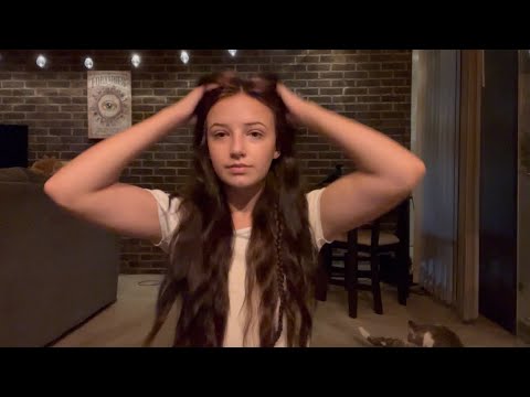 rambling about nothing while I brush and braid my hair asmr