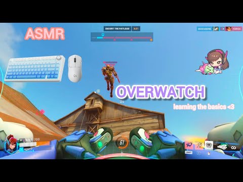 [ASMR Overwatch 2] learning the basics ♡ keyboard & mouth sounds~