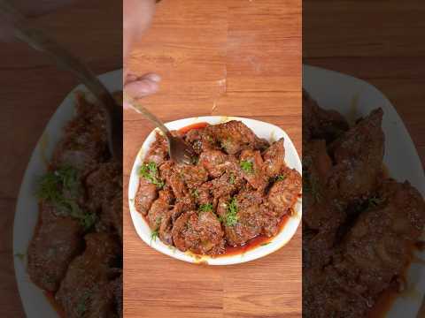 🔥 ASMR Kaleji Pota Masala | Spicy Desi Fry | Satisfying Bhunao Sounds | No Talking #shorts #asmr