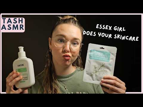 ASMR Essex Girl Does Your Skincare (Wet mouth sounds)