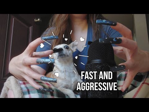 LOUD FAST AND AGGRESSIVE MIC SCRATCHING ASMR