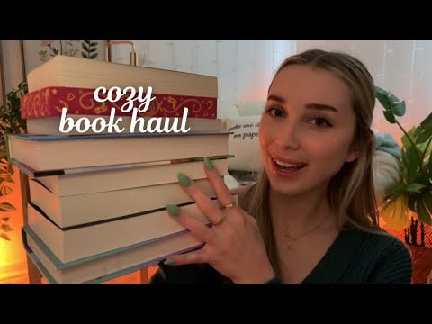 ASMR Cozy Book Haul (book triggers, close whispers)