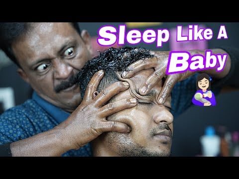 Cure Insomnia And Sleep Like A Baby | Big Eye Barber Doing Head & Neck Massage ASMR | Lots Of Crack