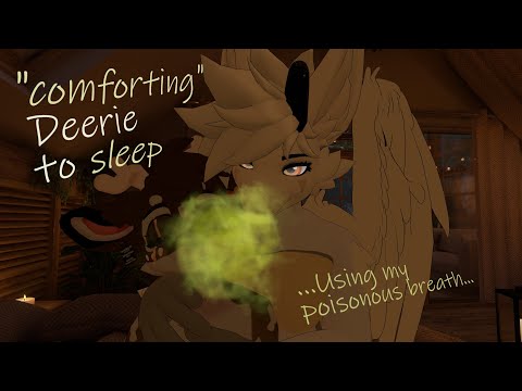 Toxic dragon Kisses and breaths for @deeriethedeer until he falls asleep...