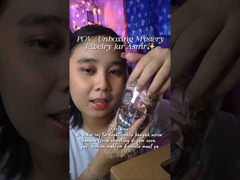 POV ASMR Unboxing Mystery Jewelry Jar ✨💖 #asmr #jewelryjar #pov