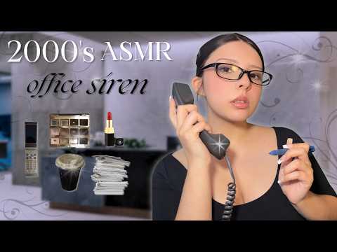 (asmr) 2000's office siren receptionist 👠💻💼⋆✴︎˚｡⋆ (soft spoken + light gum chewing)