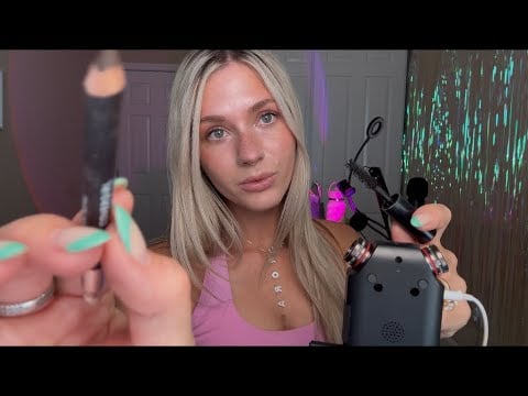 ASMR Doing Your Makeup💟 Comforting Clicky Whispers+ Mouth Sounds!