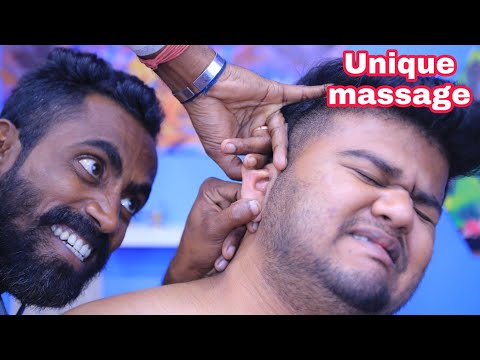 Totally unique type indian ASMR massage with neck cracking ear crack | funny and relaxing massage