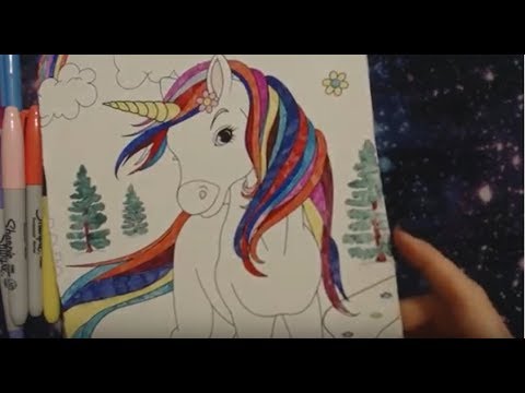 ASMR | Unicorn Picture Coloring & Whisper Ramble