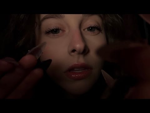 SUPER CLOSE ASMR (lens taps with mouth sounds and whispers)