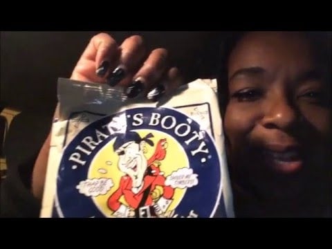 ASMR Pirates Booty Cheese Puffs- Eating Sounds