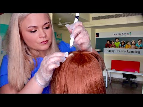 ASMR | School Nurse Lice Check & Treatment