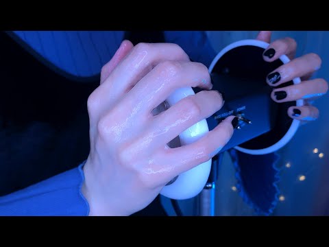 ASMR Brain Melting Aloe Gel Ear Massage for Deep Sleep 😪 3Dio, whispering / 耳マッサージ