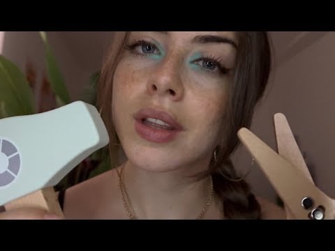 ASMR: GIVING YOU A WOODEN HAIRCUT ✂️✨