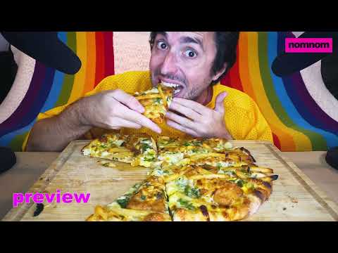 ASMR FISH AND CHIPS PIZZA * eating no talking mukbang * 먹방