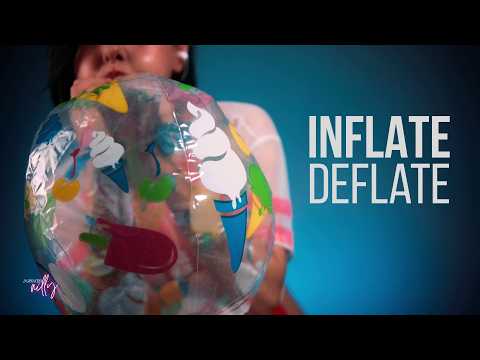 Inflating & Deflating Beach Balls ASMR🎈Satisfying Air Release Sounds (No Talking)
