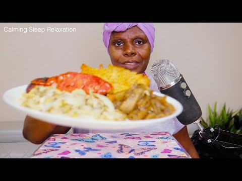 Mac And Cheese Lobster Tail Dinner ASMR Eating Sounds