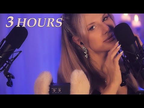 Slow ASMR | 3 HOURS "Relax, It's Okay, Sleeeep" Soft Ear - to - Ear Whispering for Sleep 😴💤✨