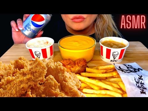 ASMR KFC FRIED CHICKEN MUKBANG | EATING SOUNDS