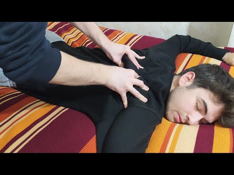 ASMR BACK MASSAGE - RELAXING NECK MASSAGE - LEG MASSAGE