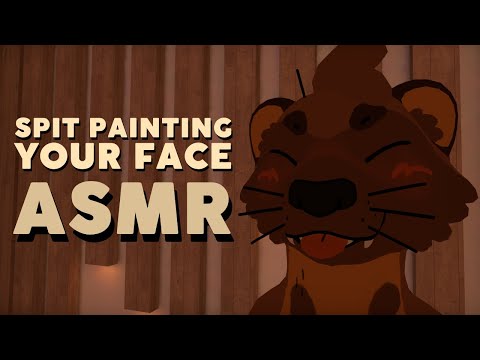[Furry ASMR] Fast Spit Painting with Friendly Pine Marten!
