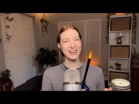 Asmr burning candle sounds, crackling