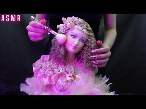 Asmr on Mannequin - Scratching, Brushing, Tapping, Crinkles | Asmr No Talking for Sleep - Long Nails