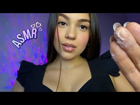 ASMR- MASSAGEM NO SEU ROSTO + SONS DE BOCA com REFLEXÃO