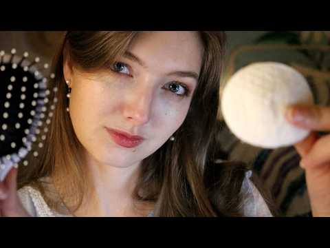 ASMR Getting You Ready For Bed ✨ Skincare & Hair Brushing (Personal Attention)