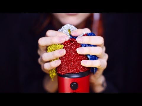 🧽 ASMR - METALLIC SPONGE PLAY 🧽 different sponge sounds for tingles