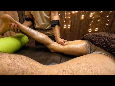ASMR Intensive Leg & Feet Massage Routine With Thumb Techniques 