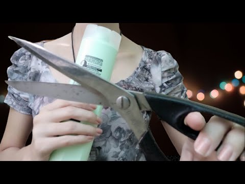 ASMR - LAVANDO E CORTANDO SEUS CABELOS - Produtos reais