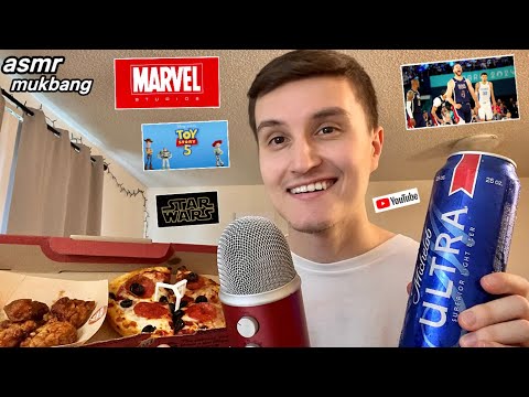 ASMR Pizza And Beer Mukbang 🍕🍻 (whisper ramble about EVERYTHING)