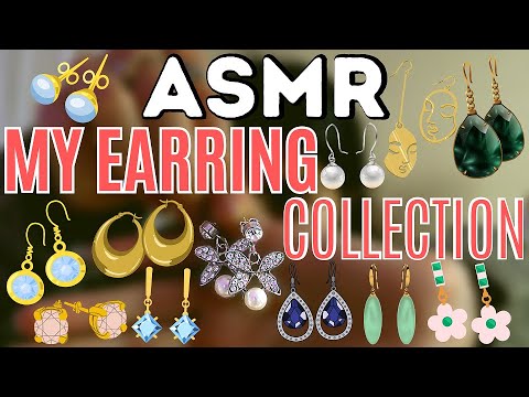 ASMR || showing my earring collection