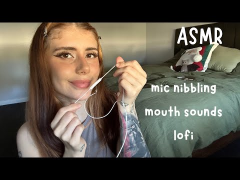 ASMR LOFI mic nibbling (apple headphones, intense mouth sounds)