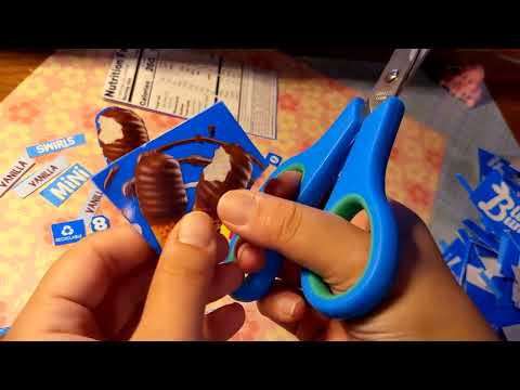 ASMR Cutting cardboard for scrapbooking